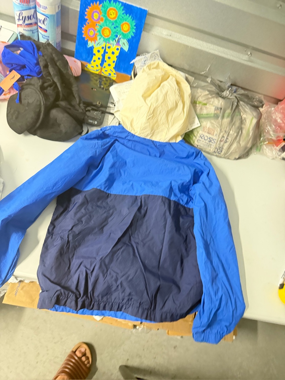 Blue Two-Tone Windbreaker Jacket cat and Jack size large 10/12 unisex nwot